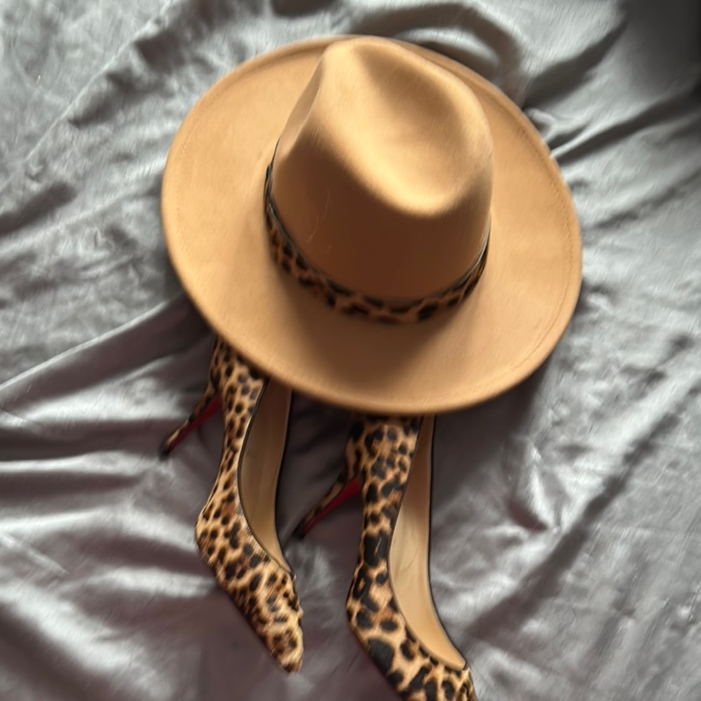 Womens Christian Louboutin shoes with personal made matching  hat